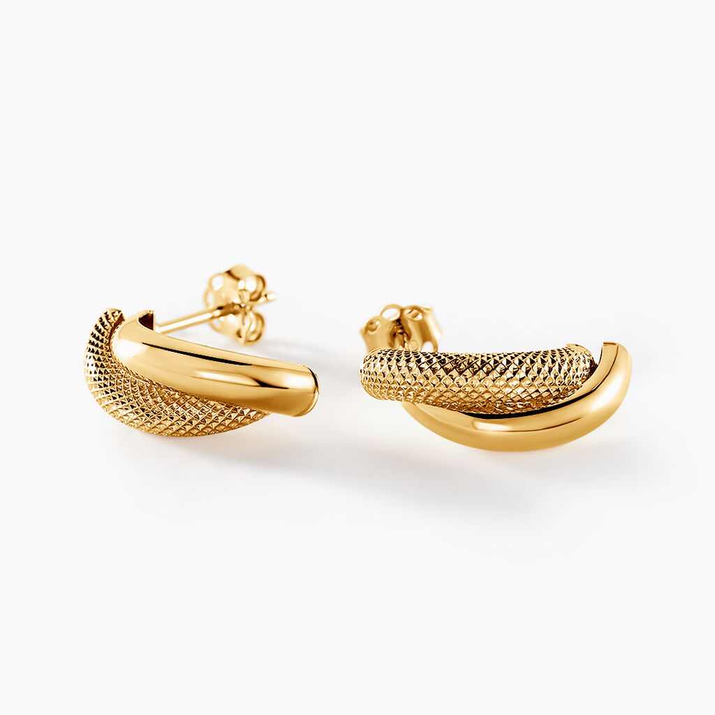 Boucles D'oreilles Puces Sawney Or Jaune - Clous d'oreilles Femme | Histoire d’Or