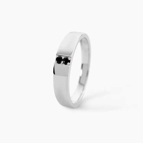 Bague Dark Trilogy Argent Blanc Oxyde De Zirconium - Bagues avec pierre Homme | Histoire d&rsquo;Or