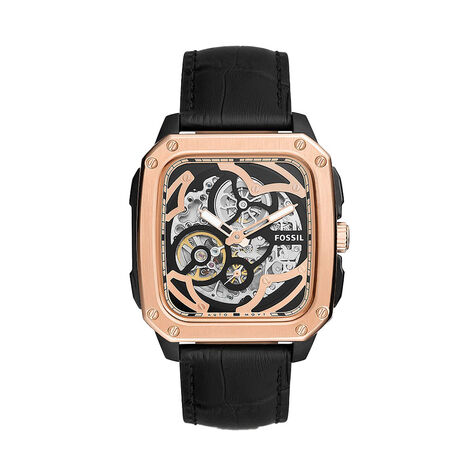 Montre femme Fossil automatique Carlie acier maille milanaise