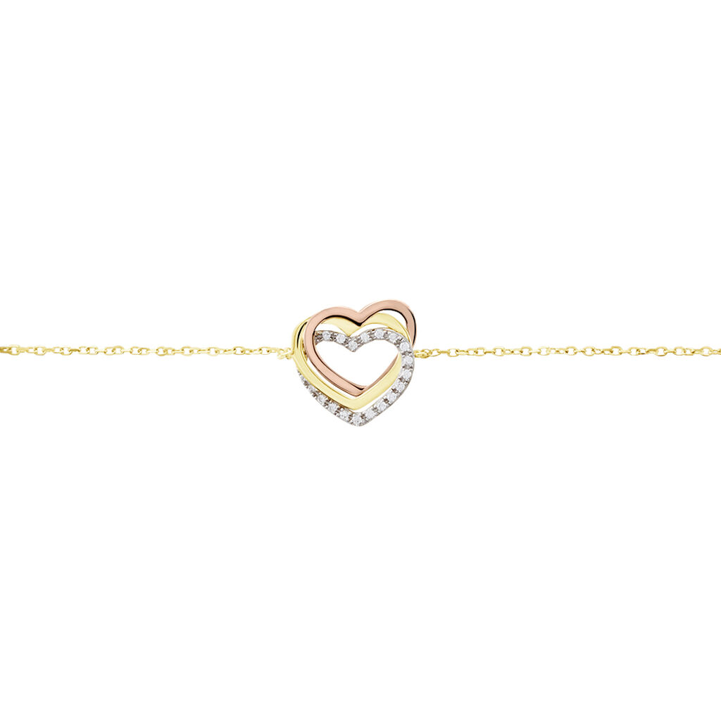 Bracelet Or Tricolore Anthime Oxydes De Zirconium - Bracelets Femme | Histoire d’Or