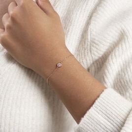 Bracelet Auxana Argent Rose Oxyde De Zirconium - Bracelets fantaisie Femme | Histoire d’Or