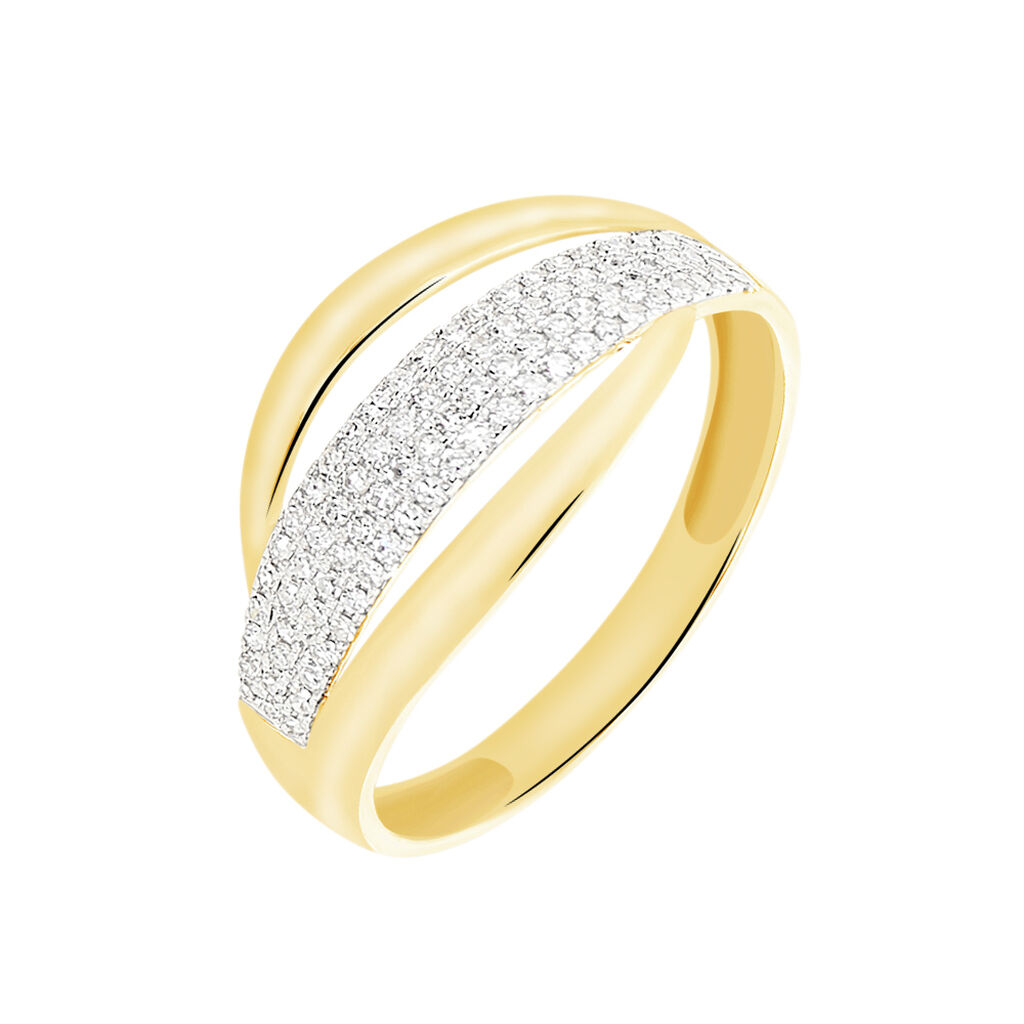 Bague Xenia Or Jaune Diamant - Bagues avec pierre Femme | Histoire d’Or