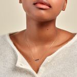 Collier Navette Or Jaune Saphir Diamant - Colliers Femme | Histoire d&rsquo;Or