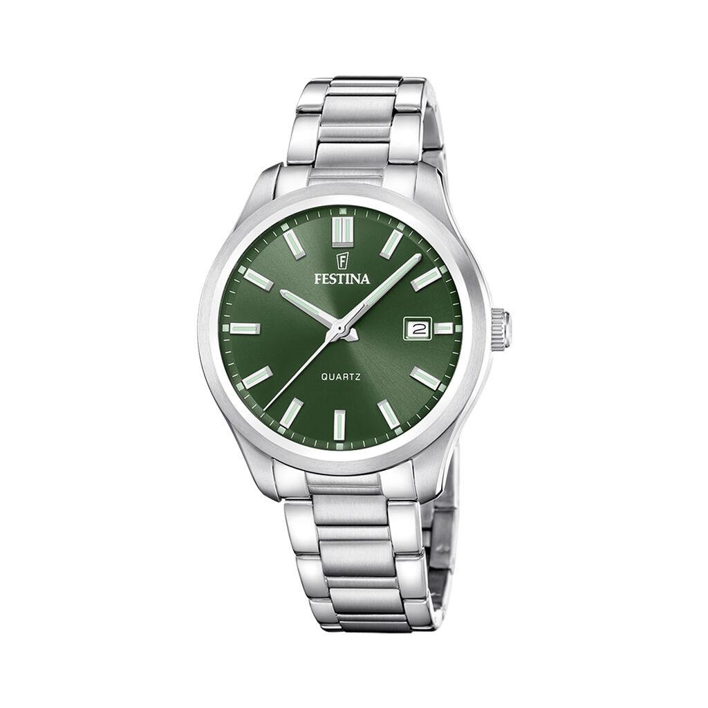 Montre Festina Classics 42 Vert - Montres Homme | Histoire d&rsquo;Or