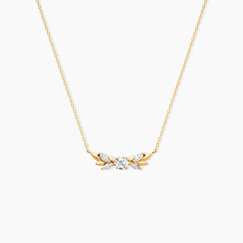 Collier Alexine Or Jaune Oxyde De Zirconium - Colliers Femme | Histoire d&rsquo;Or