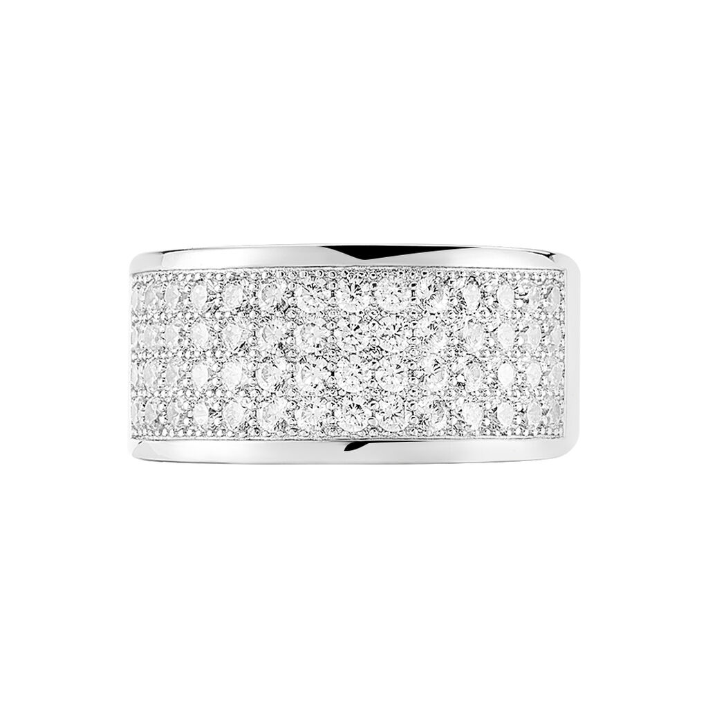 Bague Cecelia Argent Blanc Oxyde De Zirconium - Bagues avec pierre Femme | Histoire d’Or