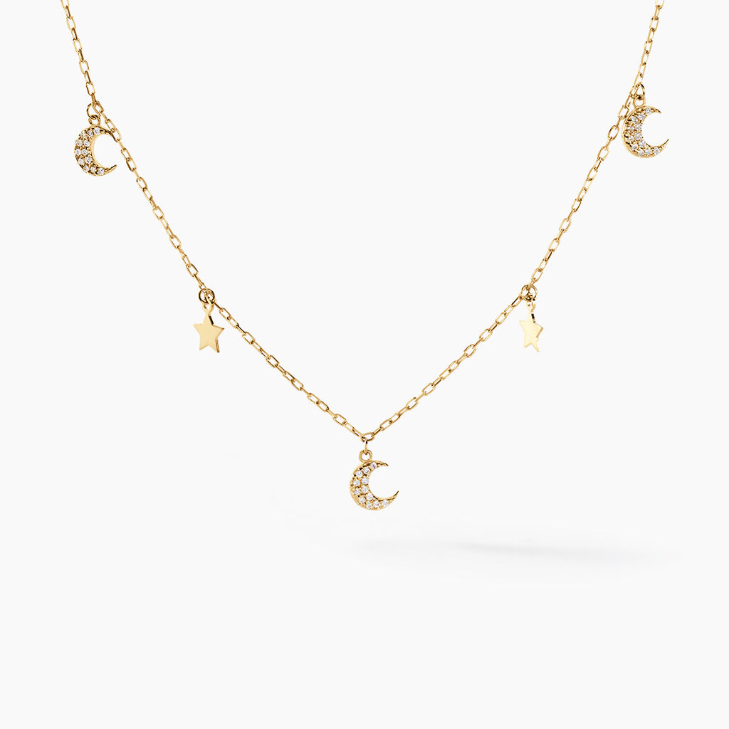 Collier Stellar Or Jaune Oxyde De Zirconium - Colliers Femme | Histoire d’Or