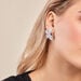 Boucles D'oreilles Puces Radiant Bloom Argent Blanc Oxyde - Clous d'oreilles Femme | Histoire d’Or