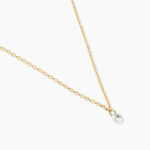 Collier Emilee Argent Dor&eacute; A L'Or 750/1000 Oxyde De Zirconium - Colliers fantaisie Enfant | Histoire d&rsquo;Or