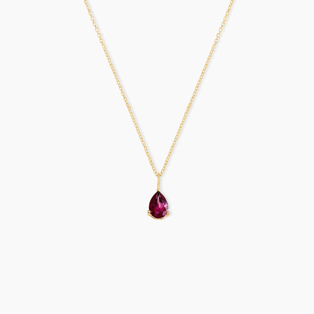 Collier Rhodolite Fever Or Jaune Rhodolite - Id&eacute;es cadeaux Femme | Histoire d&rsquo;Or