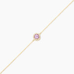 Bracelet Munira Or Jaune Am&eacute;thyste Oxyde De Zirconium - Bracelets Femme | Histoire d&rsquo;Or