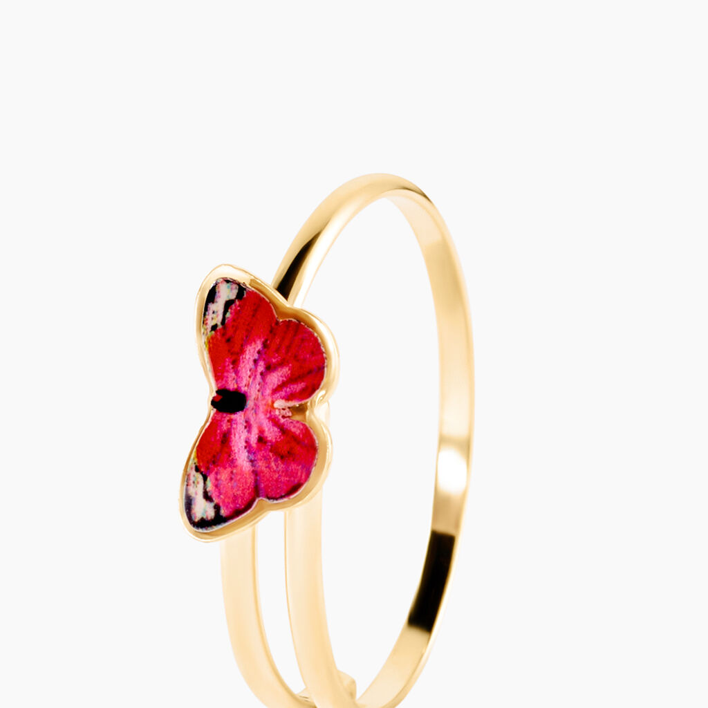 Bague Sulivia Papillon Or Jaune - Bijoux sans pierre Enfant | Histoire d&rsquo;Or