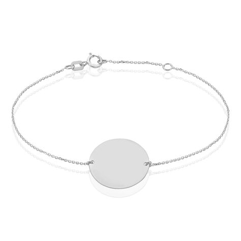 Bracelet Pastille Gravable Or Blanc - Bracelets Naissance Femme | Histoire d’Or