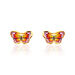 Boucles D'oreilles Puces Sulivia Papillon Or Jaune - Clous d'oreilles Enfant | Histoire d’Or