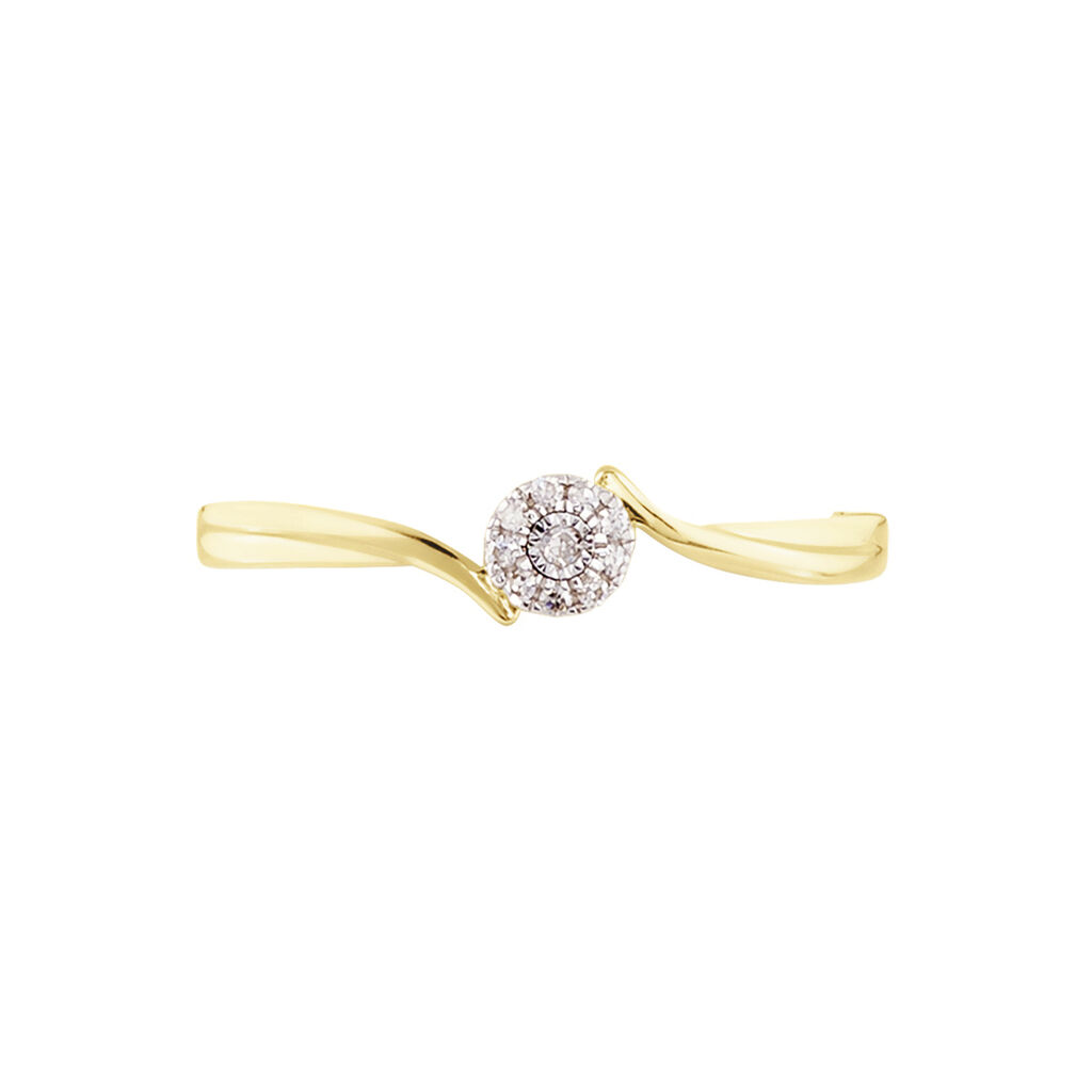 Bague Or Jaune Cerisette Diamant - Bagues avec pierre Femme | Histoire d’Or