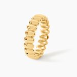 Bague Vahan Argent Dor&eacute; A L'Or 750/1000 - Bijoux sans pierre Femme | Histoire d&rsquo;Or
