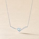 Collier Eva Or Blanc Topaze Et Oxyde De Zirconium - Colliers Femme | Histoire d&rsquo;Or