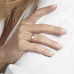 Alliance Sudem Ruban Plat Argent Blanc - Alliances Famille | Histoire d&rsquo;Or