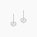 Boucles D'oreilles Pendantes Nalan Argent Blanc Oxyde De Zirconium - Boucles d'oreilles fantaisie Femme | Histoire d&rsquo;Or