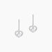 Boucles D'oreilles Pendantes Nalan Argent Blanc Oxyde De Zirconium - Boucles d'oreilles fantaisie Femme | Histoire d’Or