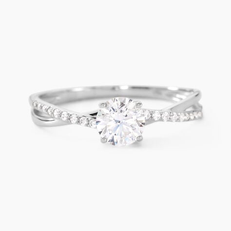 Bague Dana Or Blanc Oxyde De Zirconium - Bagues solitaires Femme | Histoire d’Or