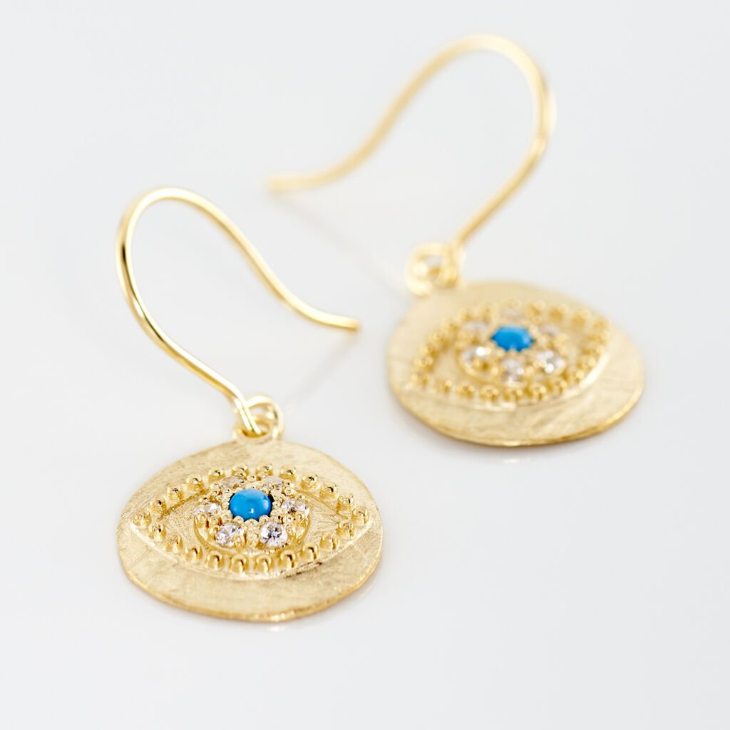 Boucles D'oreilles Pendantes Firmine Or Jaune Oxyde De Zirconium - Boucles d'oreilles pendantes Femme | Histoire d’Or