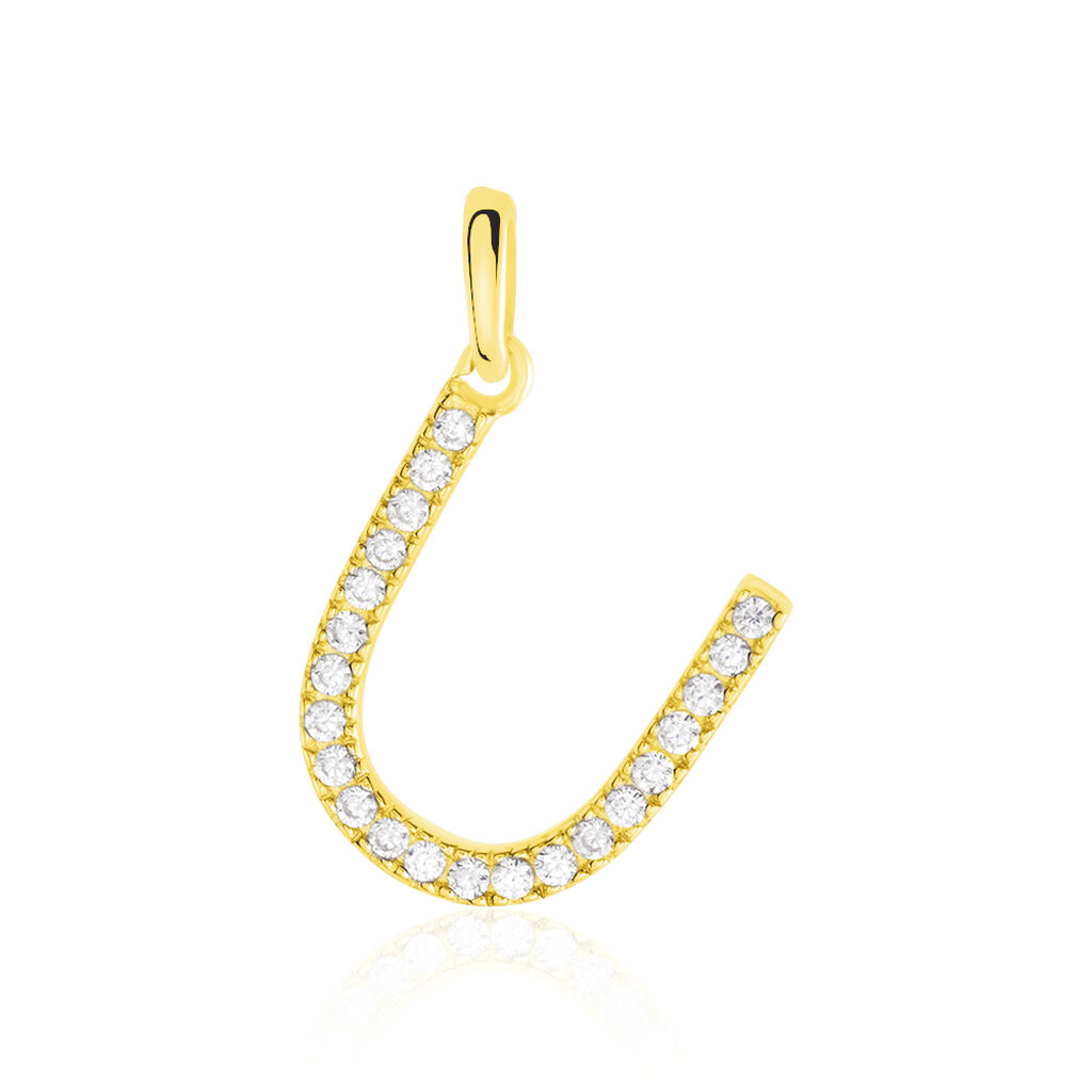 Pendentif Lettre U Or Jaune Oxyde - Pendentifs Famille | Histoire d’Or