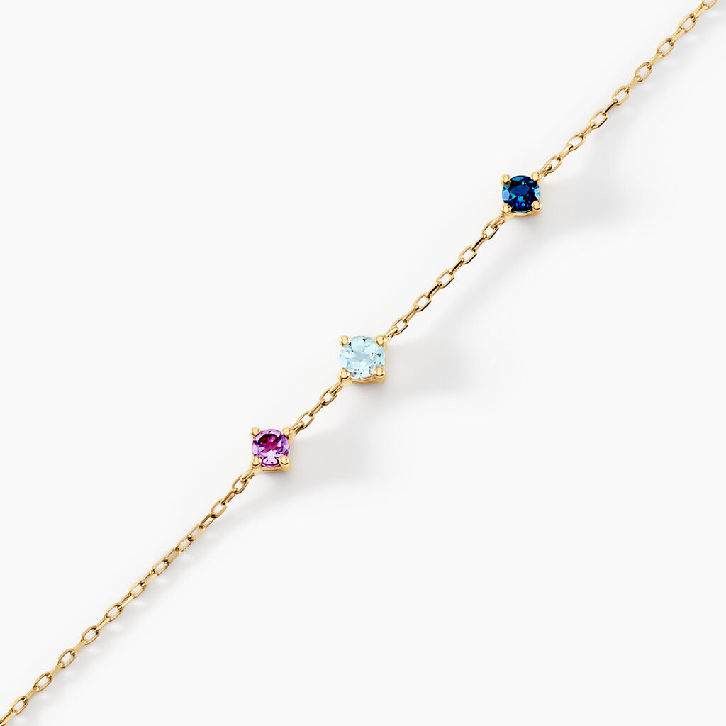 Bracelet Universe Or Jaune Topaze Améthyste - Bracelets Femme | Histoire d’Or