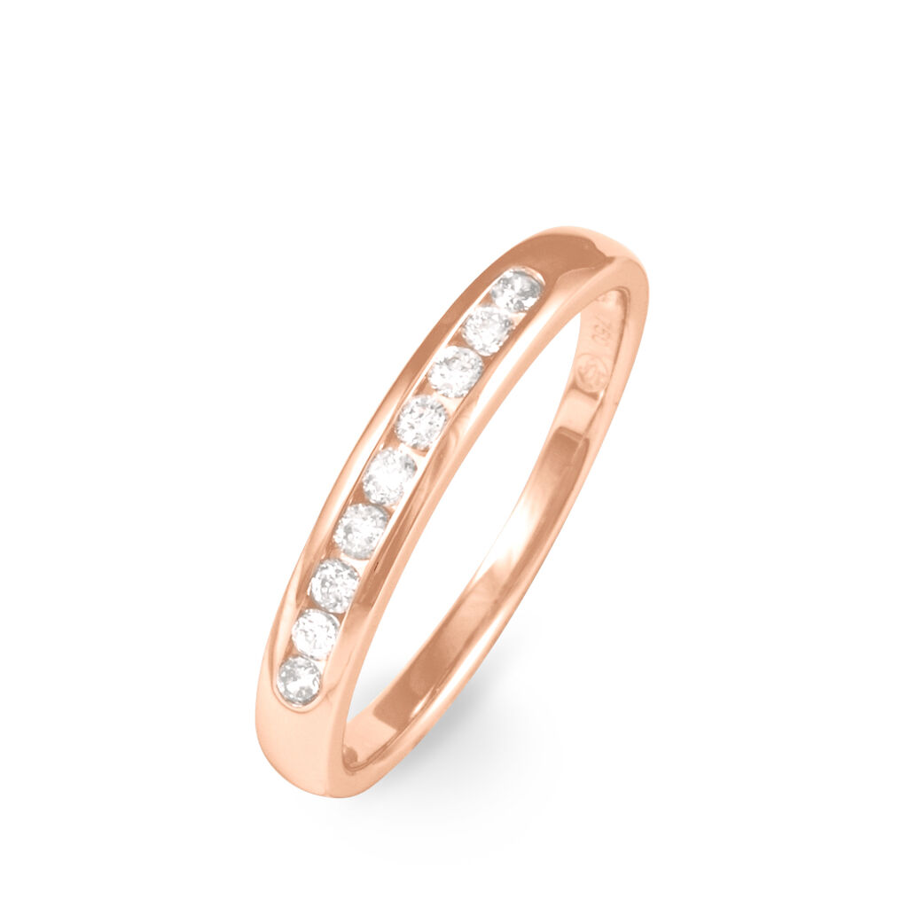Alliance Giulia Or Rose Diamant - Alliances Femme | Histoire d&rsquo;Or
