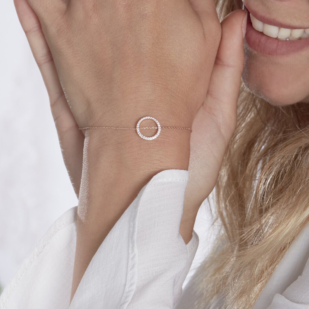 Bracelet Alysone Argent Rose Oxyde De Zirconium - Bracelets Femme | Histoire d’Or