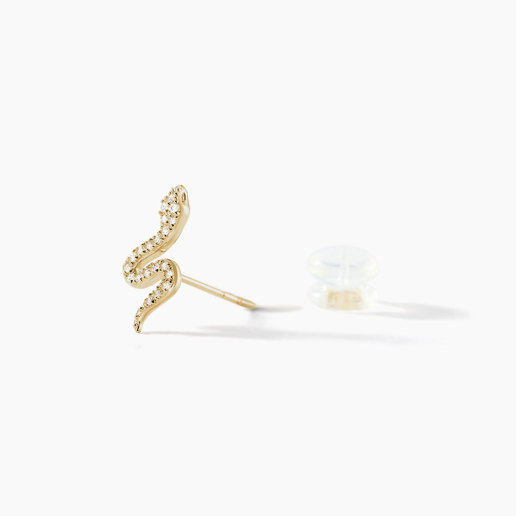 Boucles D'oreilles Pendantes Dorilis Or Jaune Oxyde De Zirconium - Boucles d'oreilles pendantes Femme | Histoire d’Or