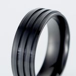 Bague Rico Acier Noir - Bagues fantaisie Homme | Histoire d&rsquo;Or