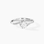 Bague Solitaire Maelane Argent Blanc Oxyde De Zirconium - Bagues solitaires Femme | Histoire d&rsquo;Or