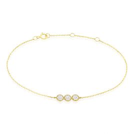 Bracelet Or Jaune Caleb Oxydes De Zirconium - Bracelets Femme | Histoire d’Or