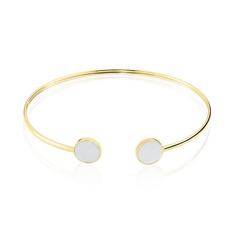 Bracelet Jonc Lucky Gems Or Jaune Nacre - Bracelets joncs Femme | Histoire d&rsquo;Or