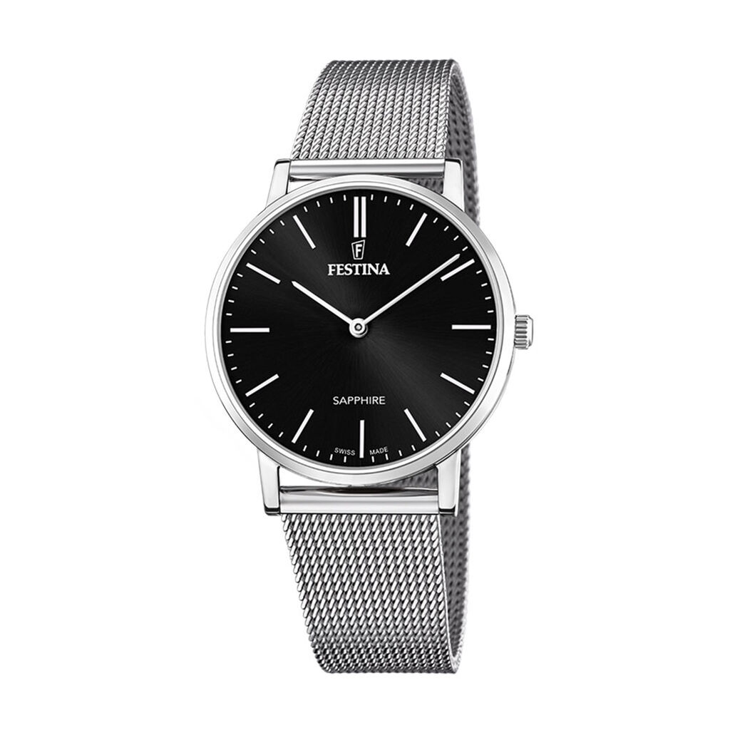 Montre Festina Swiss Made 39 Noir - Montres suisses Homme | Histoire d&rsquo;Or