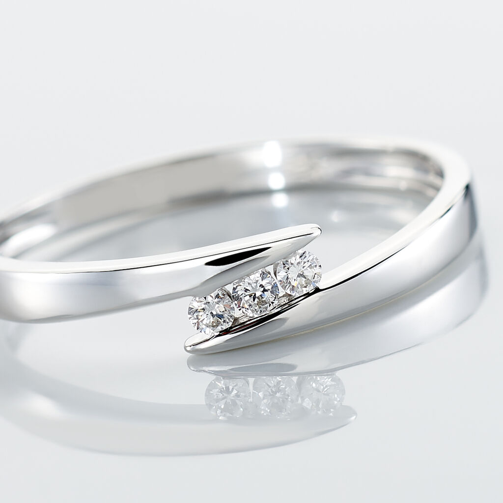 Bague Galya Or Blanc Diamant - Bagues avec pierre Femme | Histoire d&rsquo;Or