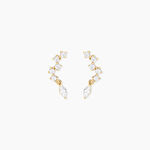 Boucles D'Oreilles Puces Sparkle Or Jaune Oxyde De Zirconium - Clous d'oreilles Femme | Histoire d&rsquo;Or