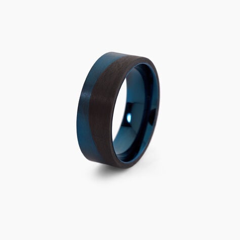 Bague M&eacute;tal Acier Bleu - Bagues fantaisie Homme | Histoire d&rsquo;Or