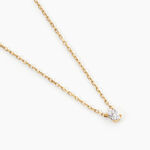 Collier Rudiger Or Jaune Diamant Synth&eacute;tique - Colliers Femme | Histoire d&rsquo;Or