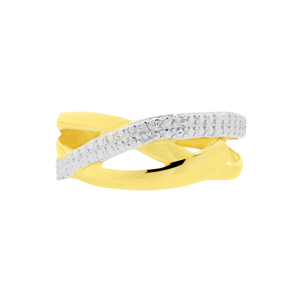 Bague Nuccia Or Bicolore Diamant - Bagues avec pierre Femme | Histoire d’Or