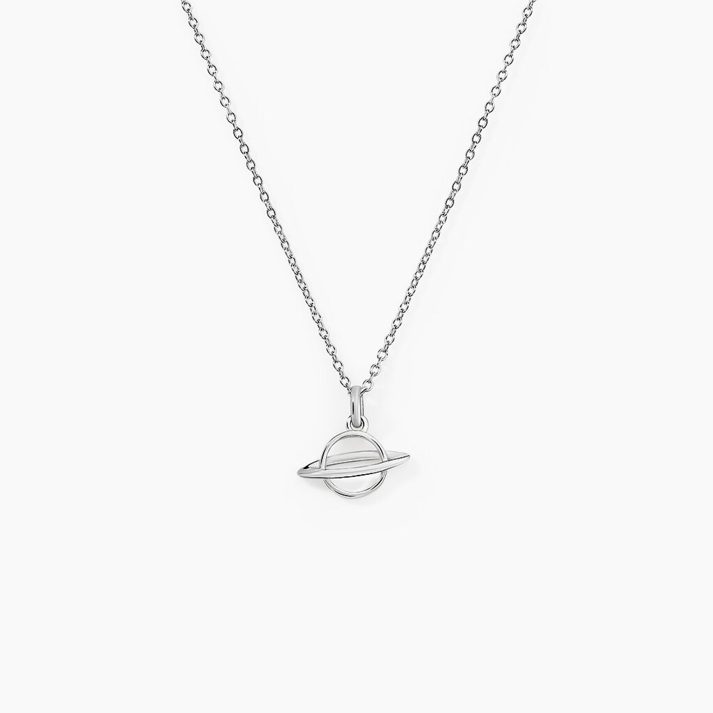 Collier Raven Argent Blanc - Ras de cou Femme | Histoire d&rsquo;Or