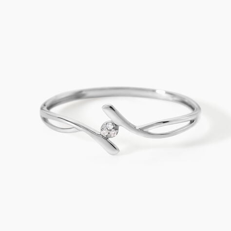 Bague Or Blanc Aatto Diamants - Bagues avec pierre Femme | Histoire d&rsquo;Or