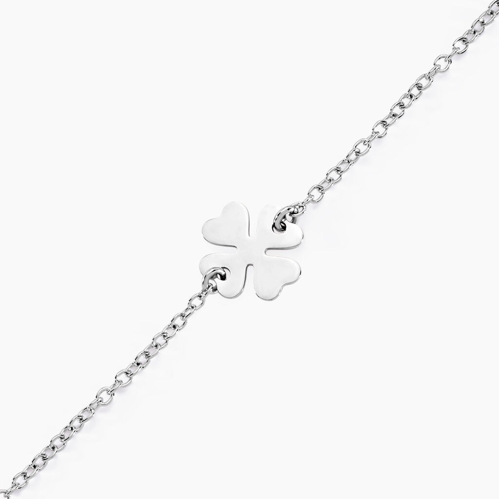Bracelet Naomie Argent Blanc - Bracelets Trèfle Femme | Histoire d’Or