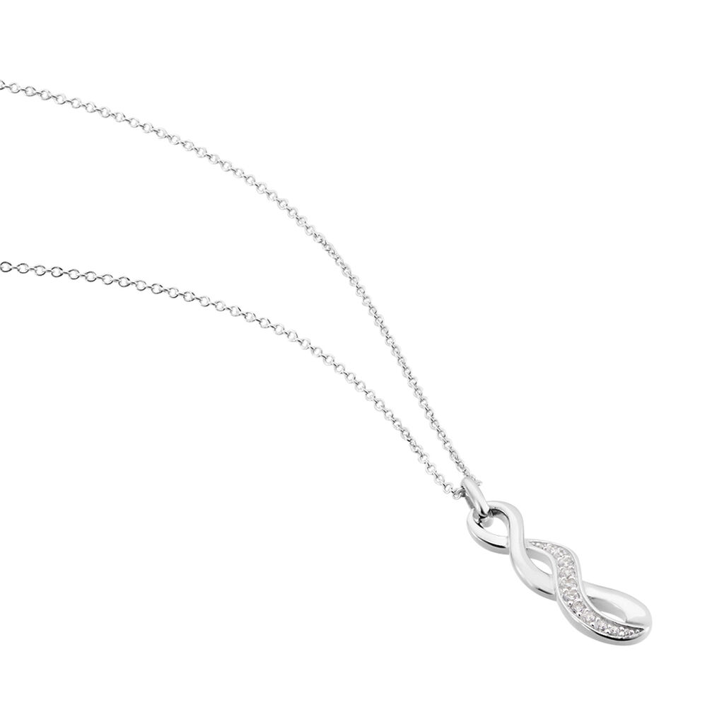 Collier Ayhan Argent Blanc Oxyde De Zirconium - Colliers fantaisie Femme | Histoire d’Or