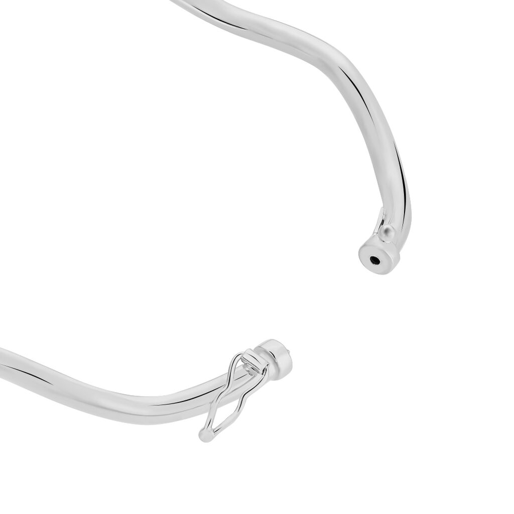 Bracelet Jonc Jennie Ondule Or Blanc - Bracelets joncs Femme | Histoire d’Or