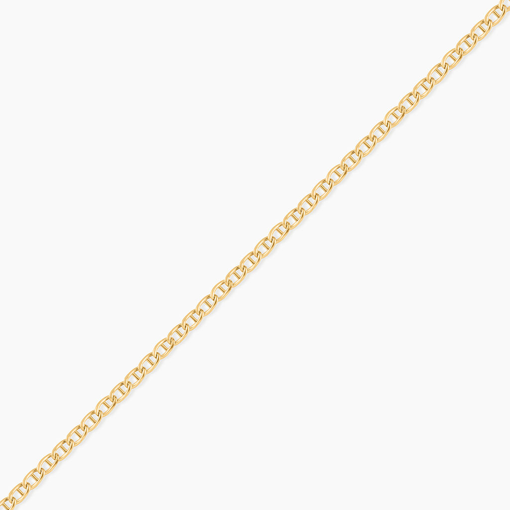 Bracelet Capucin Or Jaune Maille Marine Plate - Bracelets cha&icirc;ne Femme | Histoire d&rsquo;Or