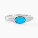 Bague Ocean Argent Blanc Turquoise - Bagues solitaires Femme | Histoire d’Or