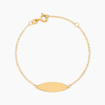 Bracelet Identit&eacute; Gaspardine Maille For&ccedil;at Or Jaune - Bracelets Communion Enfant | Histoire d&rsquo;Or