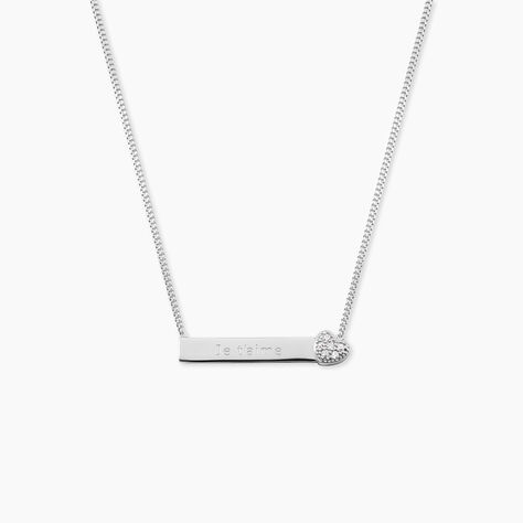 Collier Argent Rosule Oxydes De Zirconium - Colliers fantaisie Femme | Histoire d&rsquo;Or